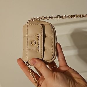 Coach Chain Crossbody Leather Airpod Case